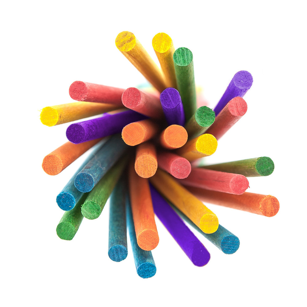 Creative round sticks - DpCraft - colored, 50 pcs.