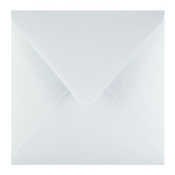 Curious Metallics envelope 120g - K4, White Silver