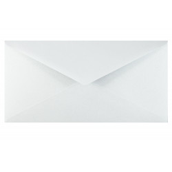 Curious Metallics envelope 120g - DL, White Silver