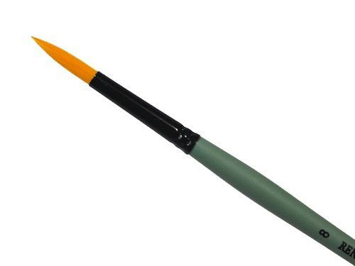 Round, synthetic, 1006R series brush - Renesans - short handle, no. 8
