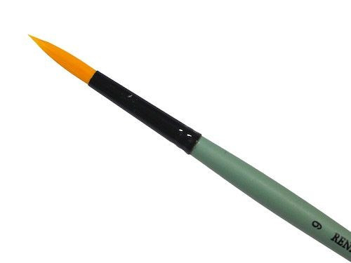 Round, synthetic, 1006R series brush - Renesans - short handle, no. 9