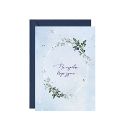 Greeting card A6 - Paperwords - Niebieska jagoda