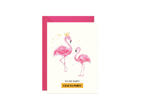 Kartka okolicznościowa A6 - Paperwords - Flamingi party