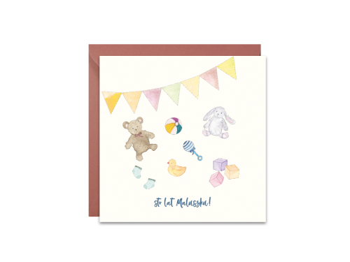 Kartka okolicznościowa - Paperwords - Sto lat maluszku, 14 x 14 cm