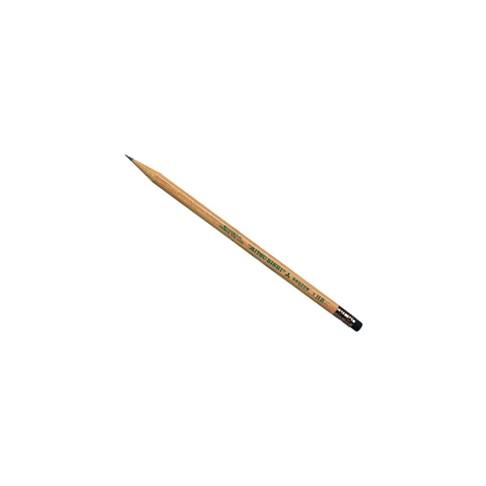 Ołówek drewniany z gumką 9852 - UNI - HB