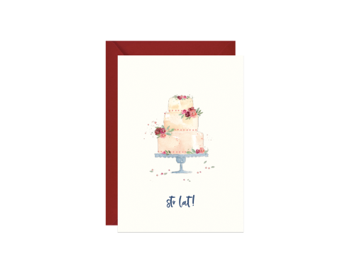 Greeting card - Paperwords - Birthday cake, 10,5 x 14,8 cm