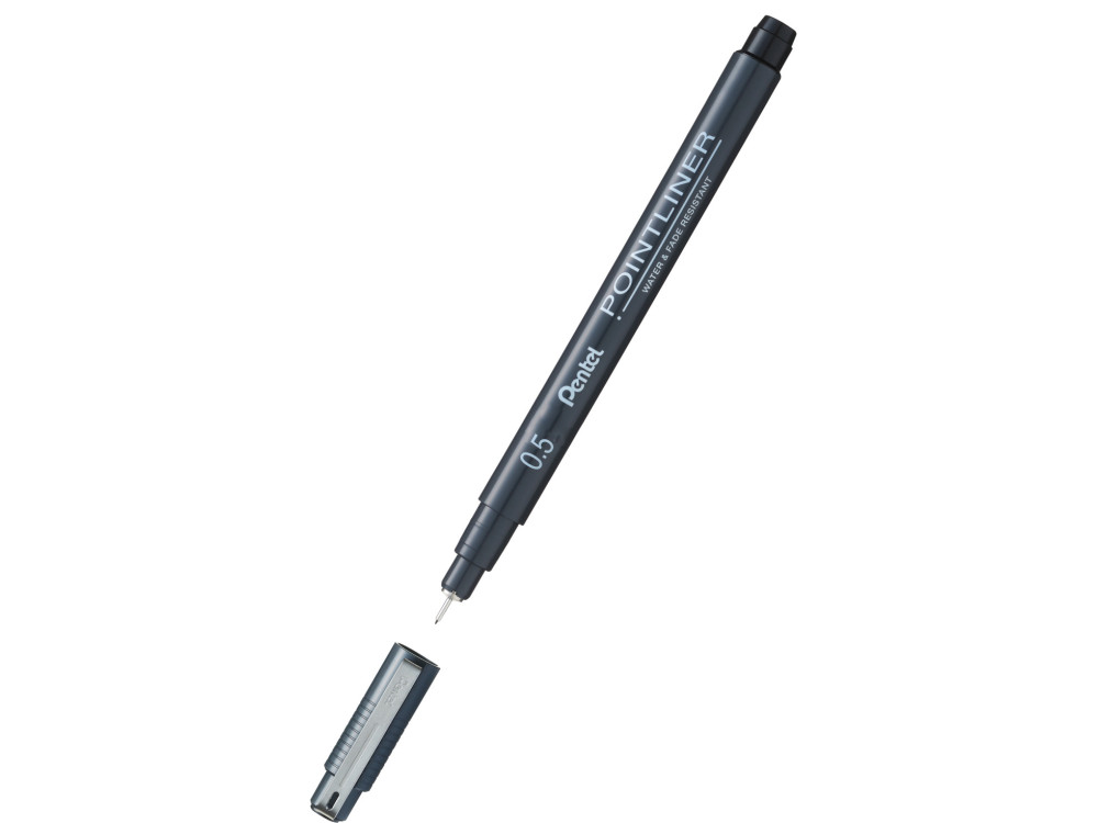 Pointliner calibrated fineliner - Pentel - black, 0,5 mm