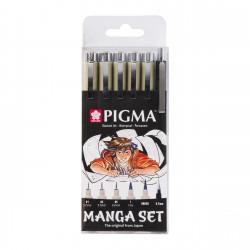 Pigma Manga Micro Fineliners Set  - Sakura - 6 pcs.