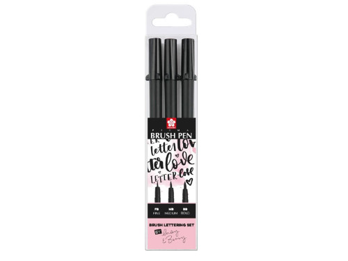 Pigma Brush Pen Hand-lettering May & Berry Set - Sakura - black, 3 pcs.