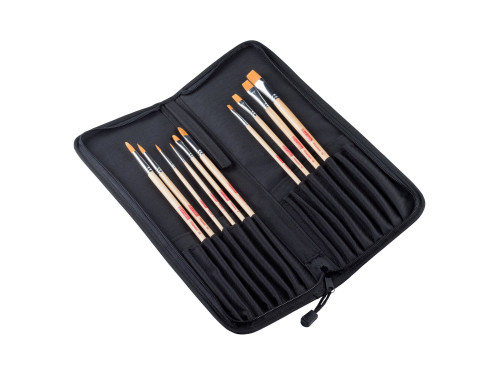 Brushes set in organizer - Talens Art Creation - black, 10 pcs.