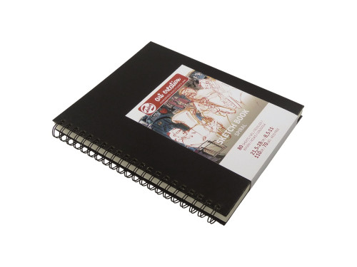 Spiral Sketch Book 21 x 28 cm - Talens Art Creation - black, 110 g, 80 sheets