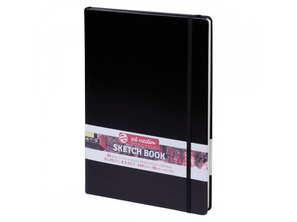 Sketch Book 21 x 30 cm - Talens Art Creation - black, 140 g, 80 sheets