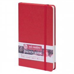 Sketch Book 13 x 21 cm - Talens Art Creation - red, 140 g, 80 sheets