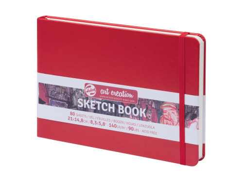 Sketch Book 15 x 21 cm - Talens Art Creation - red, 140 g, 80 sheets