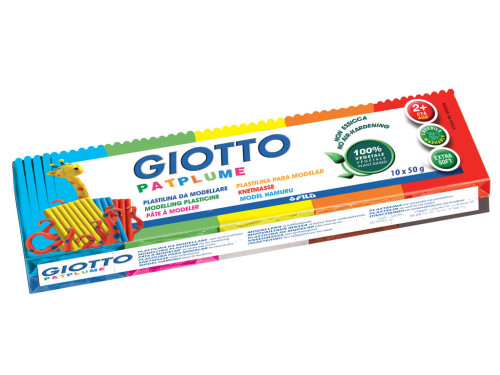 Patplume modelling plasticine - Giotto - 10 colors, 500 g