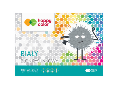 Drawing pad A4 - Happy Color - white, 100 g, 20 sheets