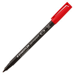 Permanent Lumocolor Pen - Staedtler - red, M