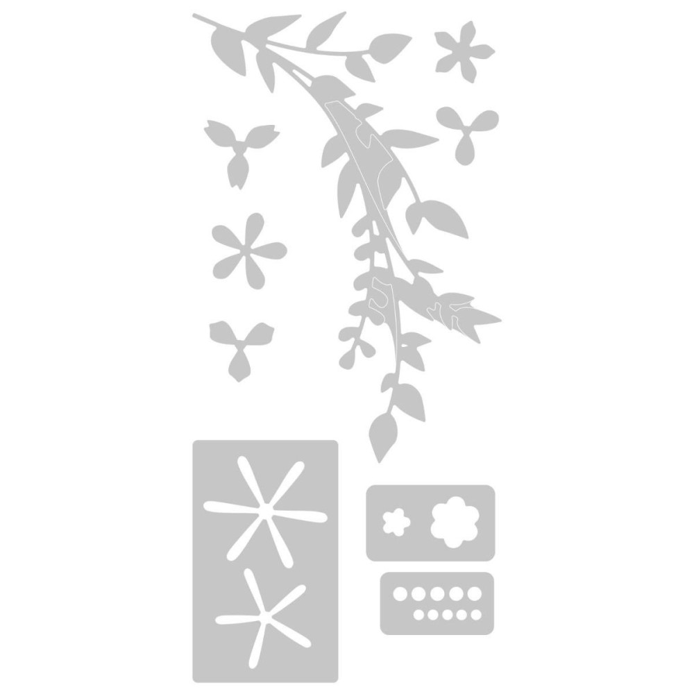 Zestaw wykrojników Thinlits - Sizzix - Spring Foliage, 9 szt.