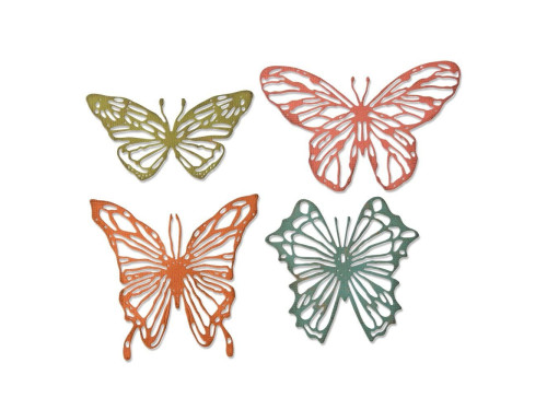 Set of Thinlits cutting dies - Sizzix - Scribbly Butterflies, 4 pcs.