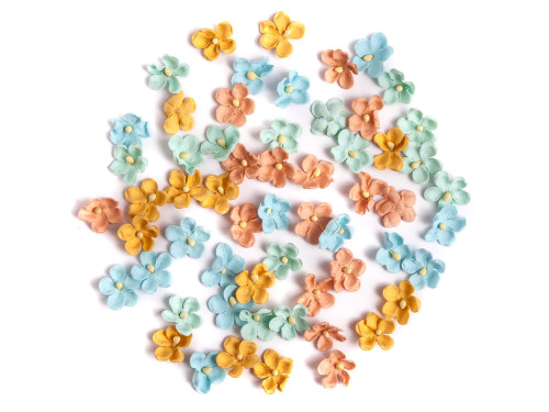 Paper flowers - DpCraft - pastel, 60 pcs.