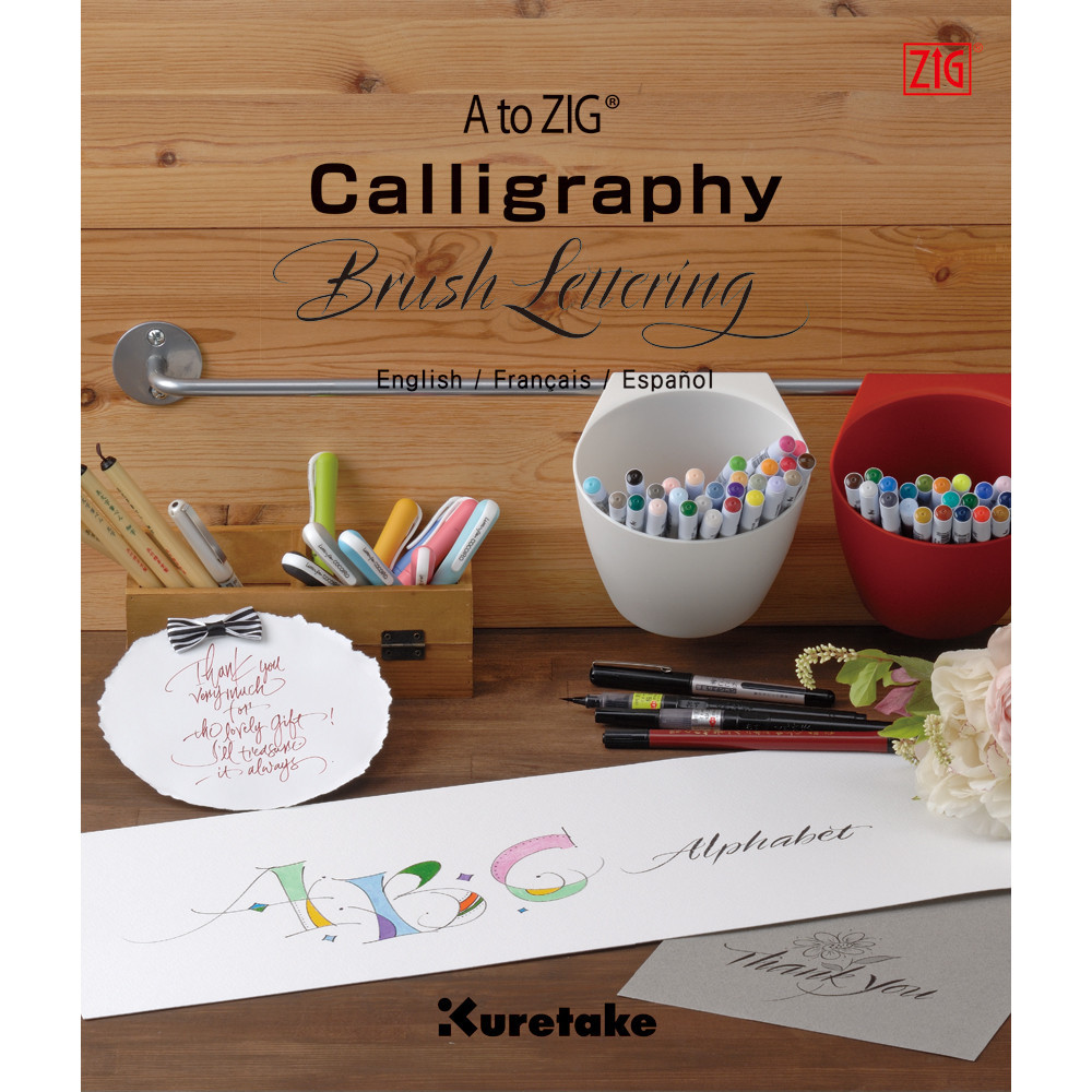 Zig Calligraphy Brush Lettering Book - Kuretake