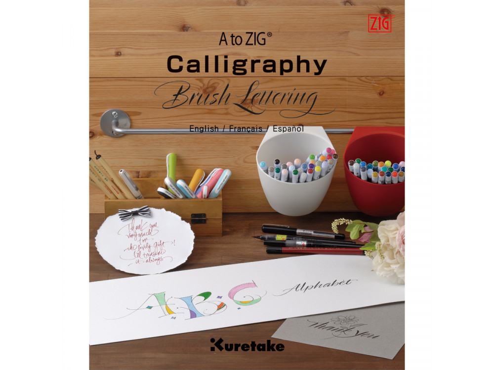 Książka do nauki brush letteringu Zig Calligraphy - Kuretake