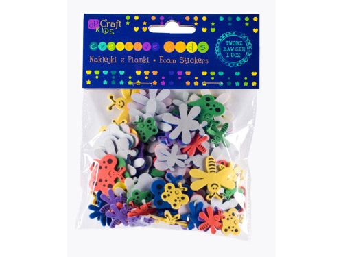 Foam stickers - Butterflies & dragonflies, 120 pcs