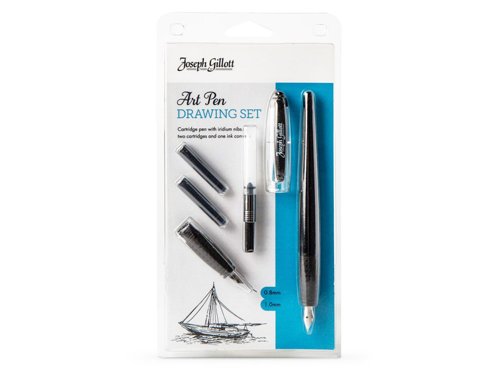 Art Pen Calligraphy Drawing Set Joseph Gillot - William Mitchell - 6 pcs.
