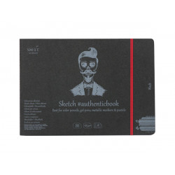 Sketch pad A5 - SM-LT - black, 165 g, 18 sheets