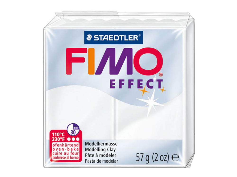 Masa termoutwardzalna Fimo Effect - Staedtler - biała przezroczysta, 57 g