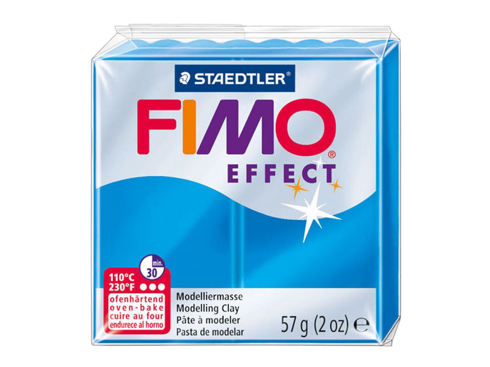 Masa termoutwardzalna Fimo Effect - Staedtler - błękitna przezroczysta, 57 g
