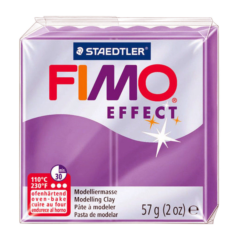 Masa termoutwardzalna Fimo Effect - Staedtler - fioletowa przezroczysta, 57 g