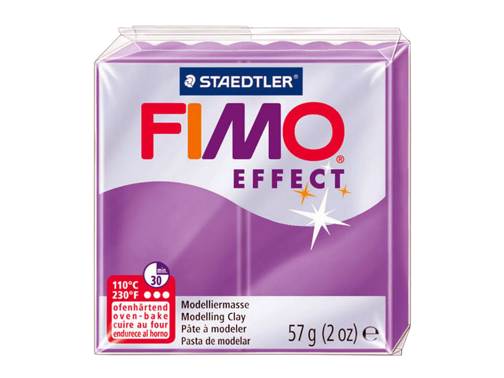 Masa termoutwardzalna Fimo Effect - Staedtler - fioletowa przezroczysta, 57 g