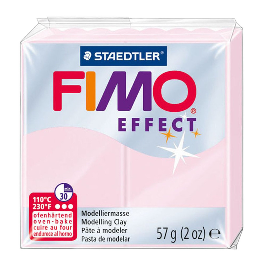 Masa termoutwardzalna Fimo Effect - Staedtler - różowa kryształowa, 57 g