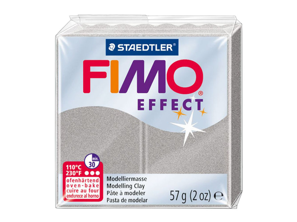 Masa termoutwardzalna Fimo Effect - Staedtler - jasnosrebrna perłowa, 57 g