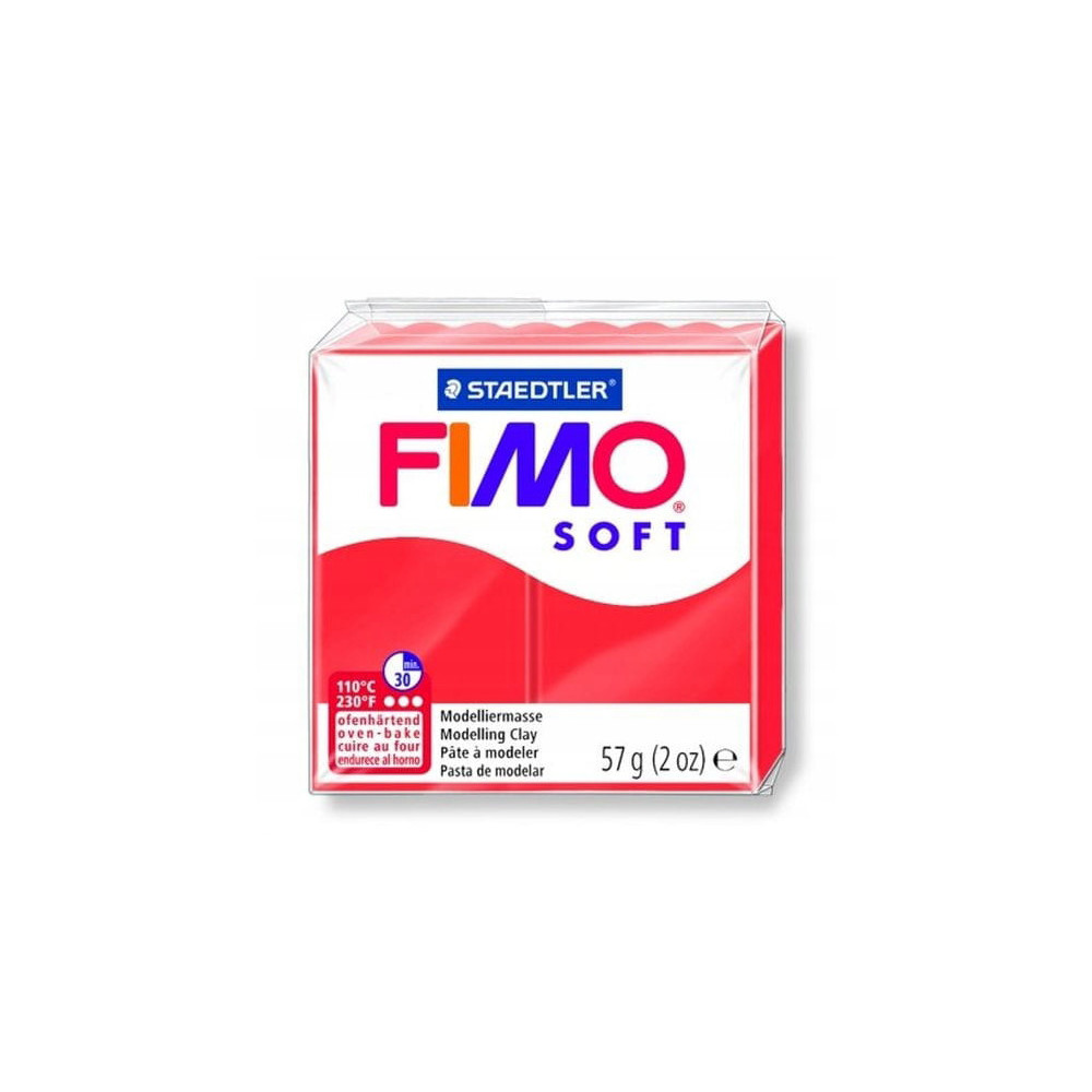Masa termoutwardzalna Fimo Soft - Staedtler - czerwona, 57 g