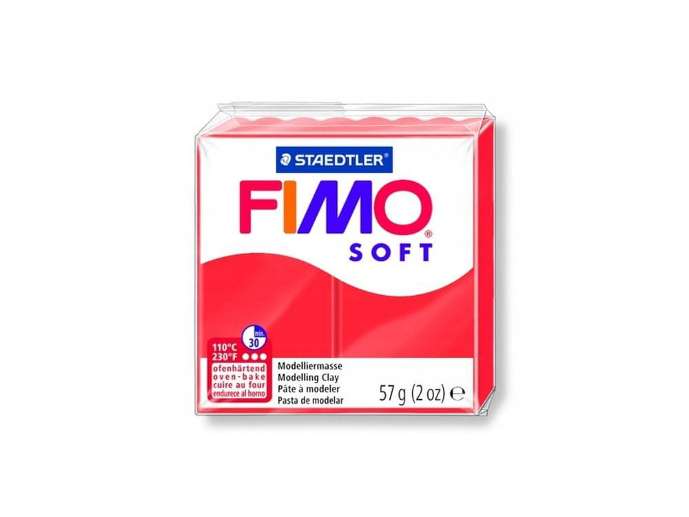 Masa termoutwardzalna Fimo Soft - Staedtler - czerwona, 57 g