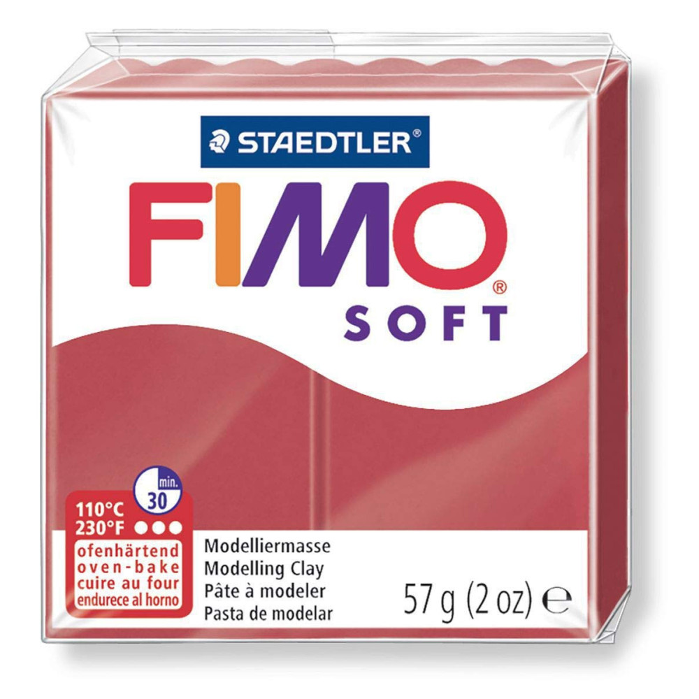 Masa termoutwardzalna Fimo Soft - Staedtler - karminowa, 57 g