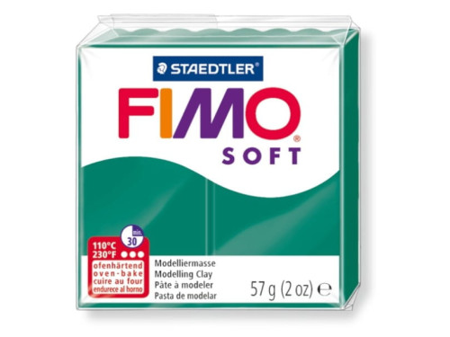 Masa termoutwardzalna Fimo Soft - Staedtler - szmaragdowa, 57 g