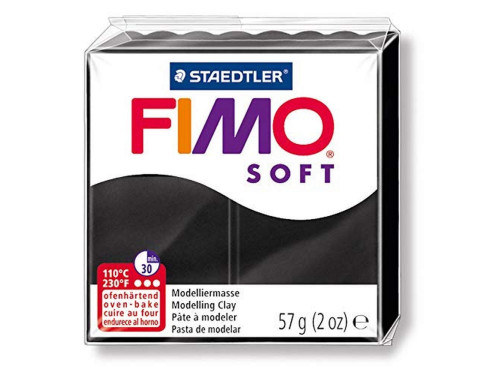 Masa termoutwardzalna Fimo Soft - Staedtler - czarna, 57 g
