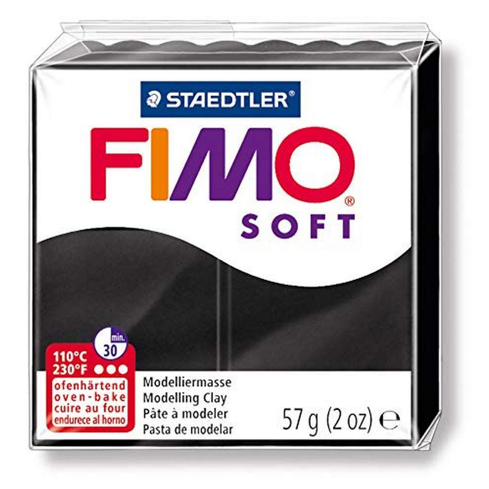Masa termoutwardzalna Fimo Soft - Staedtler - czarna, 57 g