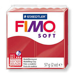 Masa termoutwardzalna Fimo Soft - Staedtler - czerwień świąteczna, 57 g