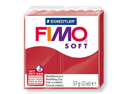 Masa termoutwardzalna Fimo Soft - Staedtler - czerwień świąteczna, 57 g