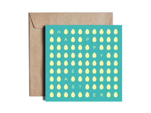 Greeting card - Pieskot - Happy Easter, 14,5 x 14,5 cm