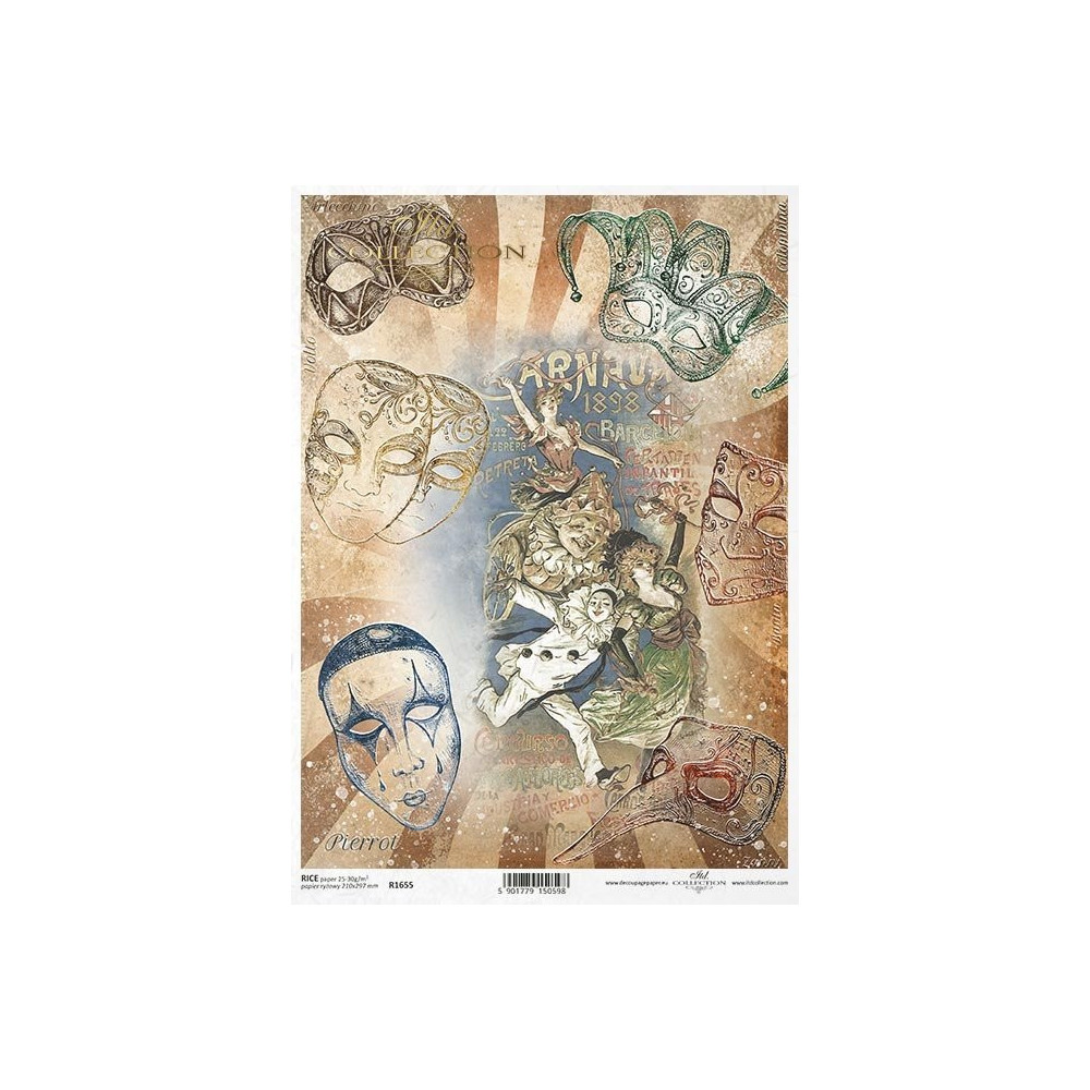 Decoupage paper A4 - ITD Collection - rice, R1655