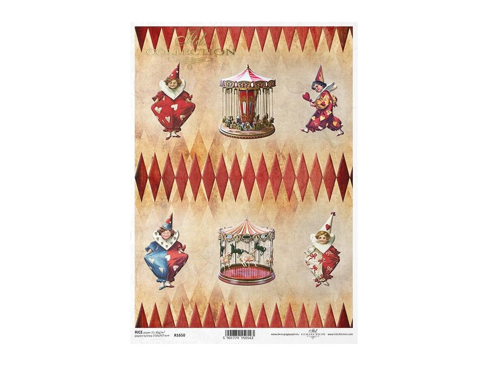 Papier do decoupage A4 - ITD Collection - ryżowy, R1650