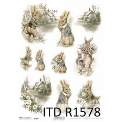 Papier do decoupage A4 - ITD Collection - ryżowy, R1578