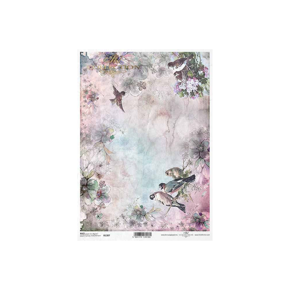 Decoupage paper A4 - ITD Collection - rice, R1387