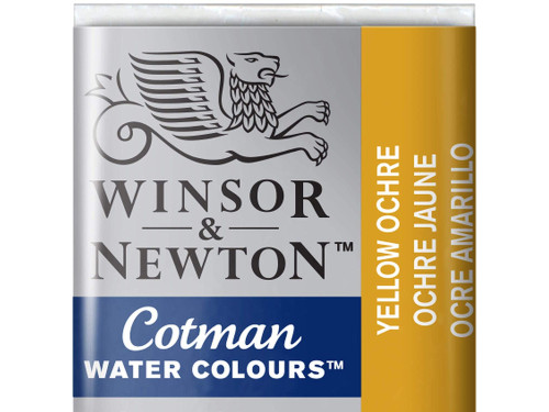 Cotman watercolor paint - Winsor & Newton - Yellow Ochre, half pan