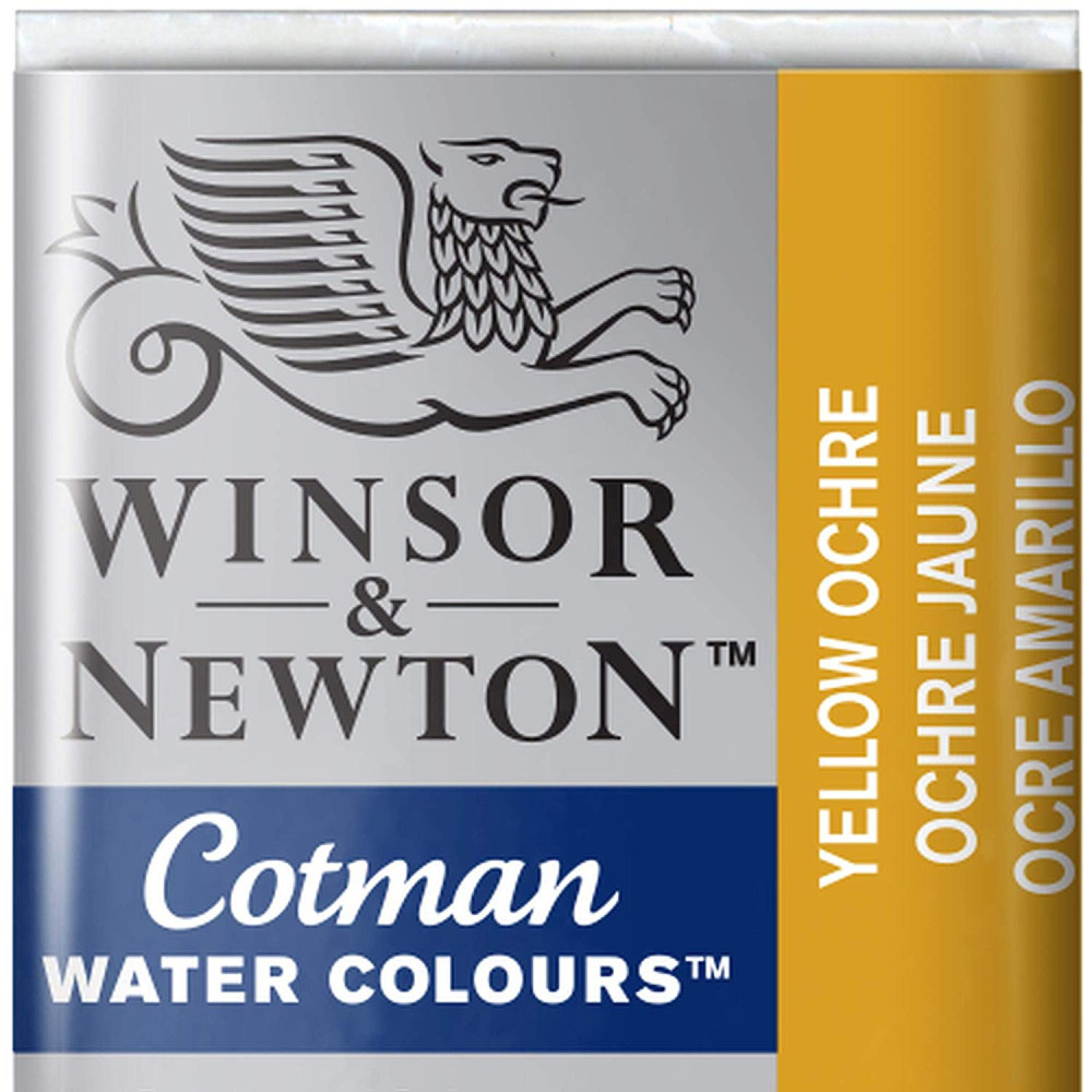 Cotman watercolor paint - Winsor & Newton - Yellow Ochre, half pan